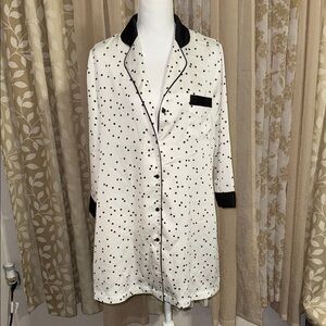 Polka Dot Button-Up Pajama Top